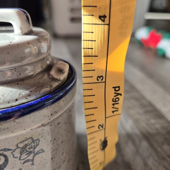 Vintage Home Sweet Home Speckled Stoneware Creamer & Sugar Blue Floral Farmhouse - Picture 13 of 15